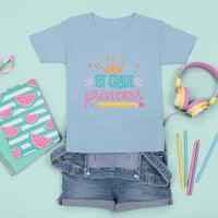 Back To School T Shirt For Kid 1ST Grade Princess Lovely Yellow Crown Pencil Cute Star - Wonder Print Shop