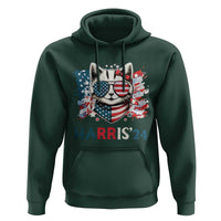 Harris'24 Hoodie Childless Cat Lady American Flag Sunglasses - Wonder Print Shop