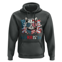 Harris'24 Hoodie Childless Cat Lady American Flag Sunglasses - Wonder Print Shop