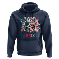 Harris'24 Hoodie Childless Cat Lady American Flag Sunglasses - Wonder Print Shop