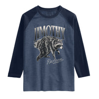 Jimothy Raccoon Raglan Shirt Funny Seattle Trash Panda Wildlife