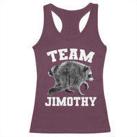 Team Jimothy Raccoon Racerback Tank Top Funny Seattle Trash Panda Lover