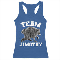 Team Jimothy Raccoon Racerback Tank Top Funny Seattle Trash Panda Lover