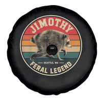 Jimothy Raccoon Seattle Feral Legend Spare Tire Cover Funny Trash Panda Meme Retro