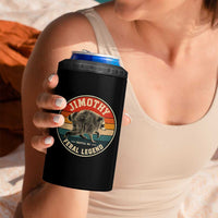 Jimothy Raccoon Seattle Feral Legend 4 in 1 Can Cooler Tumbler Funny Trash Panda Meme Retro