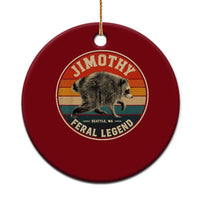 Jimothy Raccoon Seattle Feral Legend Ceramic Ornament Funny Trash Panda Meme Retro
