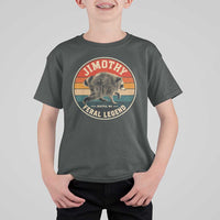 Jimothy Raccoon Seattle Feral Legend T Shirt For Kid Funny Trash Panda Meme Retro