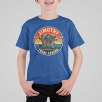 Jimothy Raccoon Seattle Feral Legend T Shirt For Kid Funny Trash Panda Meme Retro
