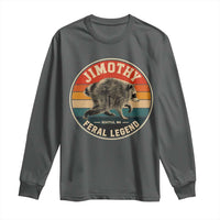 Jimothy Raccoon Seattle Feral Legend Long Sleeve Shirt Funny Trash Panda Meme Retro