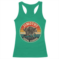 Jimothy Raccoon Seattle Feral Legend Racerback Tank Top Funny Trash Panda Meme Retro