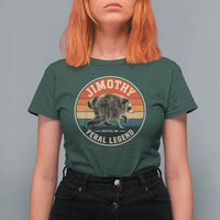 Jimothy Raccoon Seattle Feral Legend T Shirt For Women Funny Trash Panda Meme Retro