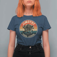 Jimothy Raccoon Seattle Feral Legend T Shirt For Women Funny Trash Panda Meme Retro
