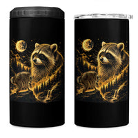 Jimothy Raccoon Howling at The Moon Parody 90s Retro 4 in 1 Can Cooler Tumbler