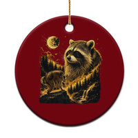 Jimothy Raccoon Howling at The Moon Parody 90s Retro Ceramic Ornament