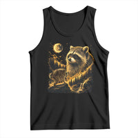 Jimothy Raccoon Howling at The Moon Parody 90s Retro Tank Top