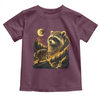 Jimothy Raccoon Howling at The Moon Parody 90s Retro Toddler T Shirt