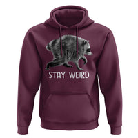 Jimothy the Raccoon Funny Stay Weird Hoodie Seattle Short Spine Trash Panda