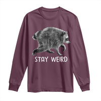 Jimothy the Raccoon Funny Stay Weird Long Sleeve Shirt Seattle Short Spine Trash Panda