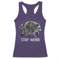 Jimothy the Raccoon Funny Stay Weird Racerback Tank Top Seattle Short Spine Trash Panda