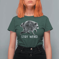 Jimothy the Raccoon Funny Stay Weird T Shirt For Women Seattle Short Spine Trash Panda