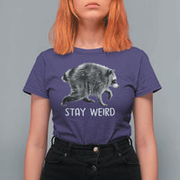 Jimothy the Raccoon Funny Stay Weird T Shirt For Women Seattle Short Spine Trash Panda