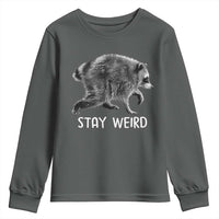 Jimothy the Raccoon Funny Stay Weird Youth Sweatshirt Seattle Short Spine Trash Panda