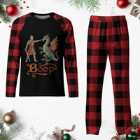 Boop Medieval Knight Dragon Plaid Pajama Set Funny Ren Faire Dark Fantasy