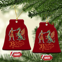 Boop Medieval Knight Dragon Ceramic Ornament Funny Ren Faire Dark Fantasy