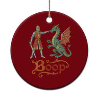 Boop Medieval Knight Dragon Ceramic Ornament Funny Ren Faire Dark Fantasy