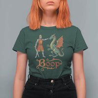 Boop Medieval Knight Dragon T Shirt For Women Funny Ren Faire Dark Fantasy