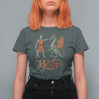 Boop Medieval Knight Dragon T Shirt For Women Funny Ren Faire Dark Fantasy