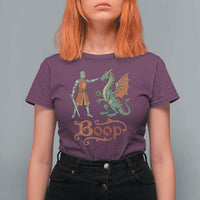 Boop Medieval Knight Dragon T Shirt For Women Funny Ren Faire Dark Fantasy