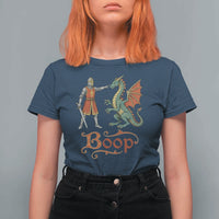 Boop Medieval Knight Dragon T Shirt For Women Funny Ren Faire Dark Fantasy