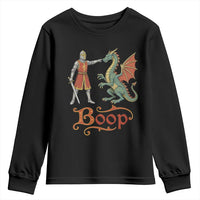 Boop Medieval Knight Dragon Youth Sweatshirt Funny Ren Faire Dark Fantasy
