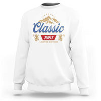 45th Birthday Beer Classic 1981 Limited Edition Sweatshirt Funny Gifts for 45 Year Olds