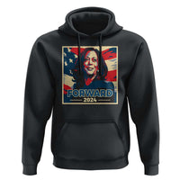 Harris Supporter Hoodie Forward 2024 American Election USA Flag - Wonder Print Shop