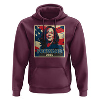 Harris Supporter Hoodie Forward 2024 American Election USA Flag - Wonder Print Shop