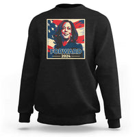 Harris Supporter Sweatshirt Forward 2024 American Election USA Flag - Wonder Print Shop