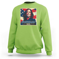 Harris Supporter Sweatshirt Forward 2024 American Election USA Flag - Wonder Print Shop