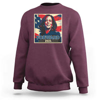 Harris Supporter Sweatshirt Forward 2024 American Election USA Flag - Wonder Print Shop