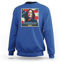 Harris Supporter Sweatshirt Forward 2024 American Election USA Flag - Wonder Print Shop