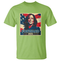 Harris Supporter T Shirt Forward 2024 American Election USA Flag - Wonder Print Shop