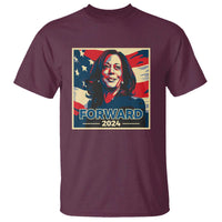 Harris Supporter T Shirt Forward 2024 American Election USA Flag - Wonder Print Shop