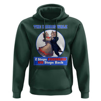 The Harris Walz Hoodie 2 Steps Forward No Steps Back Cat Dancing - Wonder Print Shop