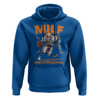 Funny Football Lover Hoodie MILF Man I Love Football Skeleton Player Bat - Wonder Print Shop