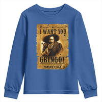 Pancho Villa Youth Sweatshirt I Want You Gringo Fight In The Mexican Revolution - Wonder Print Shop