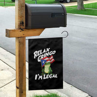 Funny Relax Gringo I Am Legal Garden Flag Puerto Rico Flag Coqui Frog - Wonder Print Shop