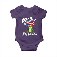 Funny Relax Gringo I Am Legal Baby Onesie Puerto Rico Flag Coqui Frog - Wonder Print Shop