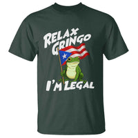 Funny Relax Gringo I Am Legal T Shirt Puerto Rico Flag Coqui Frog - Wonder Print Shop