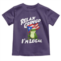 Funny Relax Gringo I Am Legal Toddler T Shirt Puerto Rico Flag Coqui Frog - Wonder Print Shop